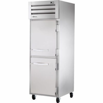 GABINETE CALIENTE TRUE STG1H-2HS | Gabinete con Calefacción Vertical | 2 Medias Puertas Solidas | Acero Inoxidable Aluminio | Conservar Alimentos Calientes Panaderia Pasteleria Restaurante Cocina Industrial Banquetes Pan Masa