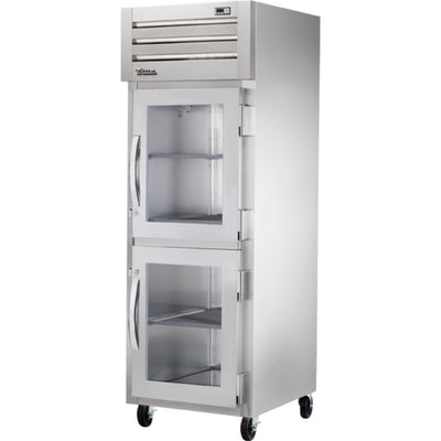 GABINETE CALIENTE TRUE STR1H-2HG | Gabinete con Calefacción Vertical | 2 Medias Puertas Cristal | Acero Inoxidable Aluminio | Restaurante Cocina Industrial Pastelería Panaderia Pasteleria Restaurante Cocina Industrial Banquetes Pan Masa Hoteles Cafeterías Estadios Arenas Empresas de Servicio Alimentación Caliente Alimentos