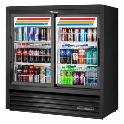 REFRIGERADOR EXHIBIDOR TRUE GDM-41SL-48-HC-LD | Refrigerador Exhibidor | 1 Puerta Corrediza | Altura Inferior | Profundidad Estrecha | Iluminación LED | Refrigerante Hidrocarburo | Interior | Supermercado Hotel Cocina Lácteos Expositor Restaurante Cafetería