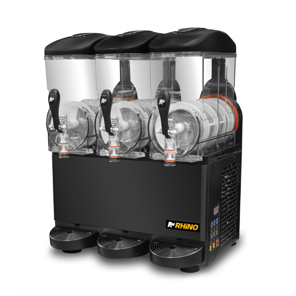 GRANIZADORA RHINO MAGRA-3T | Máquina Granizadora | Capacidad del Depósito 36 L (12 L c/u) | Cafetería Cine Restaurante Cafeteria Desayunador Restaurantes Bares Dispensador Distribuidor Repartidor Bebidas Bar Local Negocio Tienda de Convivencia