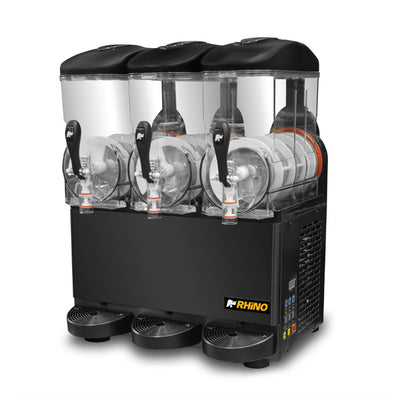 GRANIZADORA RHINO MAGRA-3T | Máquina Granizadora | Capacidad del Depósito 36 L (12 L c/u) | Cafetería Cine Restaurante Cafeteria Desayunador Restaurantes Bares Dispensador Distribuidor Repartidor Bebidas Bar Local Negocio Tienda de Convivencia