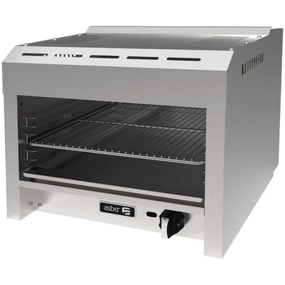 GRATINADORA ASBER AECM-24 | Gratinadora | 1 Quemador Infrarrojo | Gas | Acero Inoxidable | Parrilla Alambrón | Gratinadora Cocinas Industrial | Gratinar Alimentos Dorar Quesos Fundidos Pizzas Molletes Restaurante Fondo Hotel Buffet Banquete Comedor Industrial