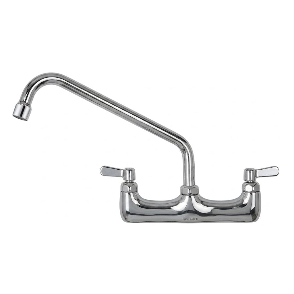 GRIFERÍA ECONOFAUCET EF98094 | Llave Mezcladora a Pared | Cuello 12" (305mm) | Acero Inoxidable | Restaurante Cocina Industrial