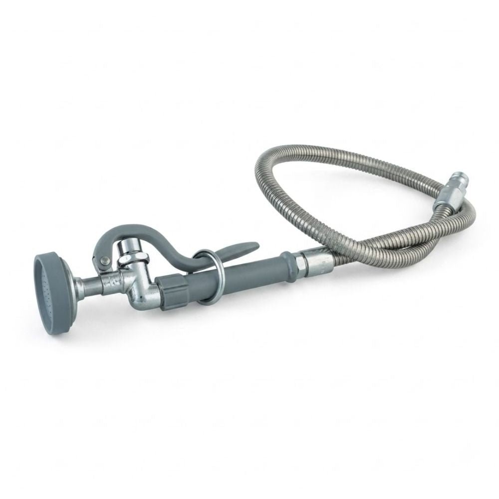 GRIFERÍA T&S BRASS B0100 | Regadero de Prelavado | Manguera Flexible 3 ft | Acero Inoxidable | Restaurante Cocina Industrial