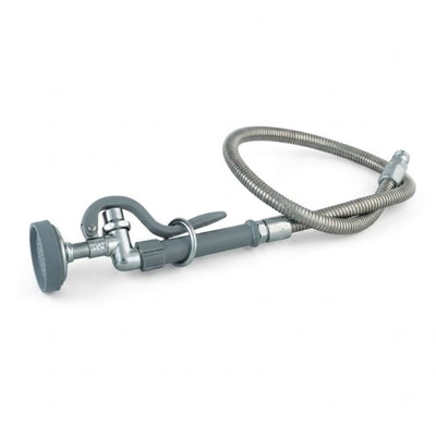 GRIFERÍA T&S BRASS B0100 | Regadero de Prelavado | Manguera Flexible 3 ft | Acero Inoxidable | Restaurante Cocina Industrial