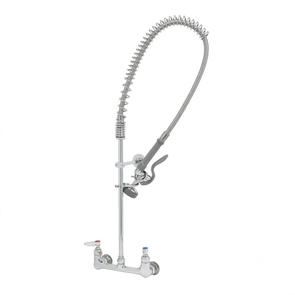GRIFERÍA T&S BRASS B0133B | Llave de Prelavado a Pared | Mezcladora 8" | Latón | Restaurante Cocina Industrial