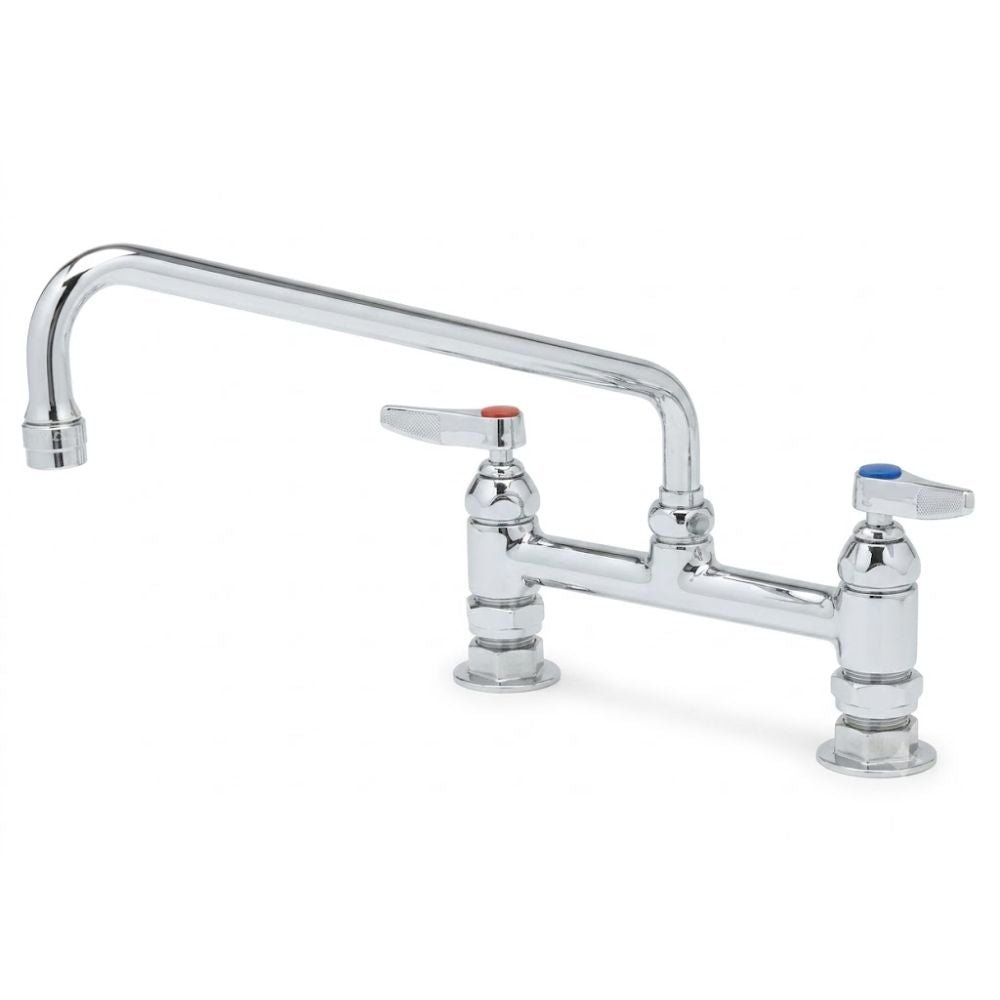 GRIFERÍA T&S BRASS B0221M | Llave Mezcladora a Cubierta | Cuello 12" | Latón | Restaurante Cocina Industrial