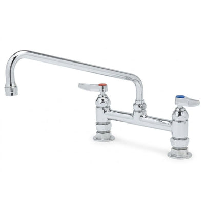 GRIFERÍA T&S BRASS B0221M | Llave Mezcladora a Cubierta | Cuello 12" | Latón | Restaurante Cocina Industrial