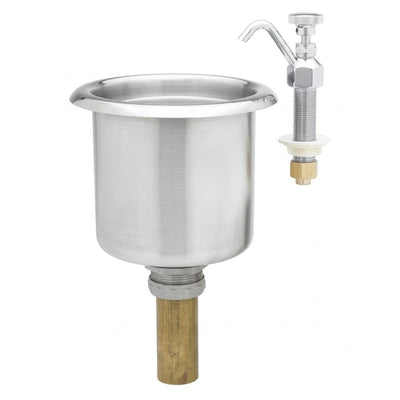 GRIFERÍA T&S BRASS B228201 | Dipperwell con Tazón | 7" A. Inox | Latón | Heladería Restaurante