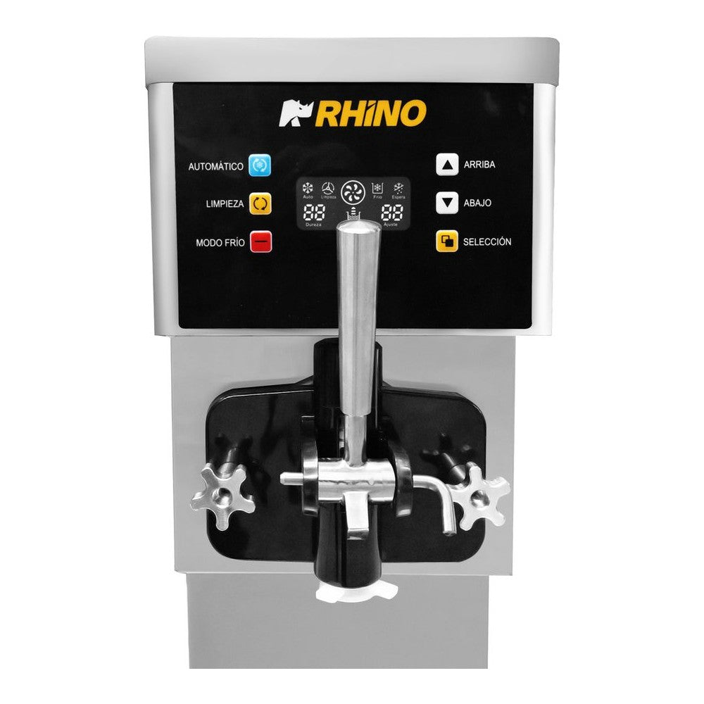 MÁQUINA DE HELADO RHINO HELA-10 | Máquina de Helado Suave para Mostrador | Producción 10 L/h | Depósito 6 L | Gabinete de Acero Inoxidable | Cafetería Heladería Eventos