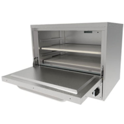 HORNO ASBER AEPO-36-S | Horno Pizzero | Piedra Cerámica Refractaria | Gas | Acero Inoxidable | Pizzería Hotel Restaurante | Horno Pizzero Piedra Refractaria Gratinador Tostador Alimento Masa Birote Cocción Masa Sobre Mesa Rejilla Comida Hotel Restaurante Comedor Industrial Bisagra Cortes Panadería Negocio Comercial