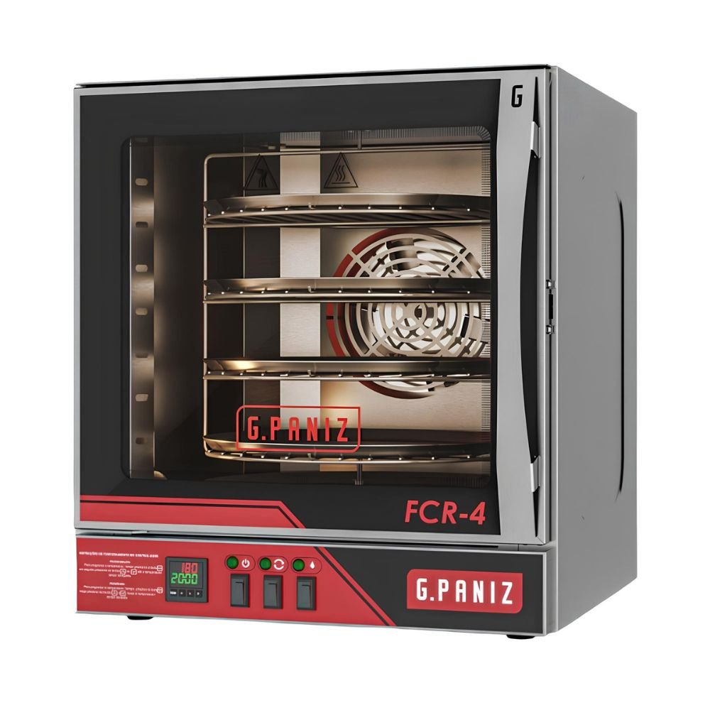 HORNO G.PANIZ FCR4 | Horno de Convección Rotativo | Eléctrico | Acero Inoxidable | Panadería Pizzería Pastelería | Horno de Convección Eléctrico Gas para Panadería Pastelería Pan Pasteles Galletas Acero Inoxidable Restaurante Cocina Industrial Pizzería Negocio