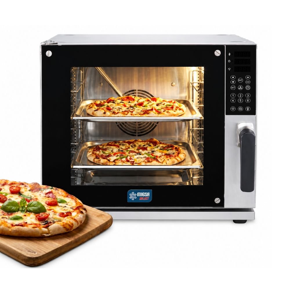 HORNO MIGSA SELECT HDM-600/220 | Horno Convección Digital | Rango de Temperatura de 50°C a 260°C | Acero Inoxidable | Restaurante Panadería Cocina Industrial | Horno de Convección Eléctrico Gas para Panadería Pastelería Pan Pasteles Galletas Acero Inoxidable Restaurante Cocina Industrial Pizzería Negocio