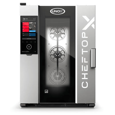 Horno Unox XADA-1011-GXRS-NP, horno combinado, en acero inoxidable.