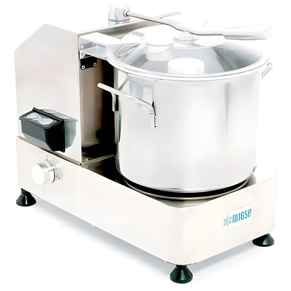 Migsa HR-9 Cutter De Mesa 9 Litros Tazon, en acero inoxidable.