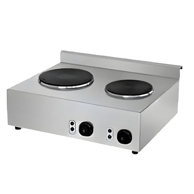 Parrilla Migsa HSC-2205, parrilla 2 quemadores, en acero inoxidable.