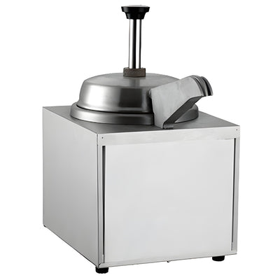 Despachador de Queso para Nachos Migsa LFZ-04B, foco piloto indicador de encendido, en acero inoxidable.