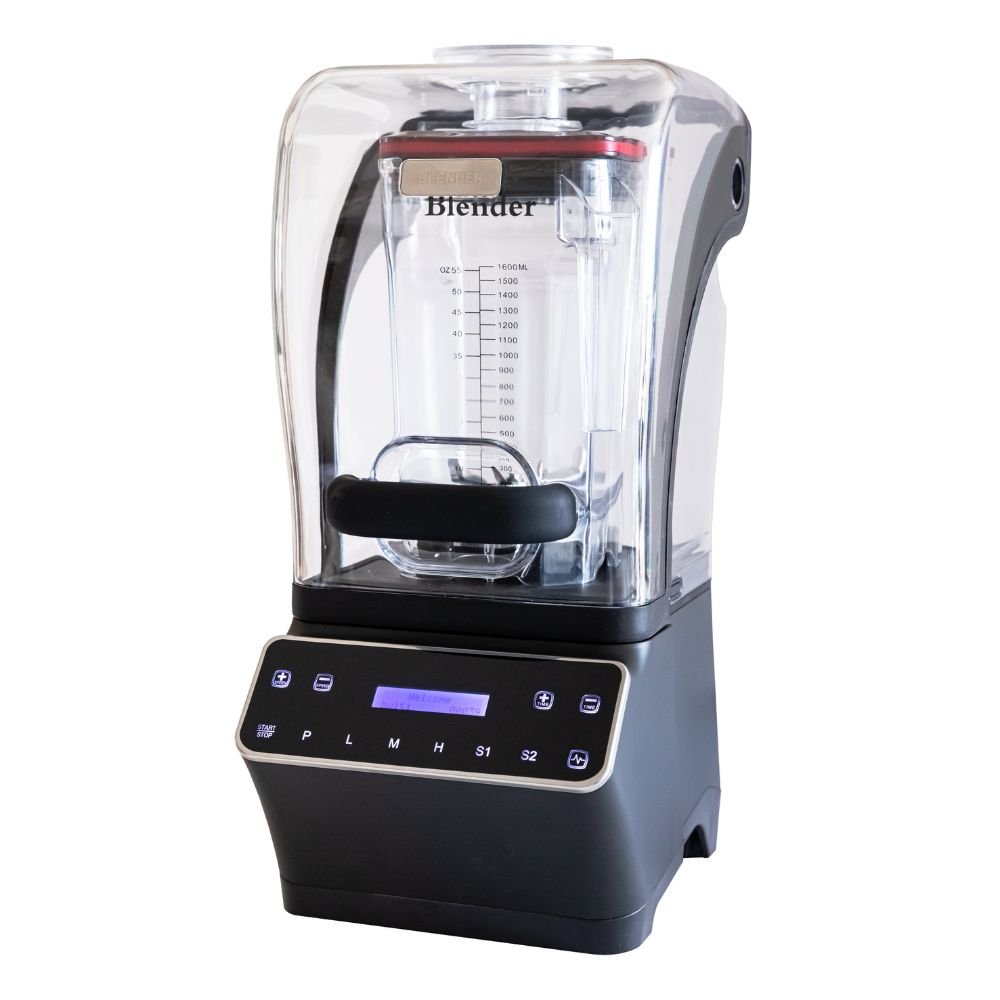 Licuadora Silenciosa | con Capelo | 6 Programas Preestablecidos | Cafeterías Bares Hoteles Restaurantes Cocina Industrial Restaurante Banquetes Bar Cafetería para Moler Triturar Licuar Puré LICUADORA BALI EQUIPMENT PRO BLENDER 1052C DIGITAL PRO