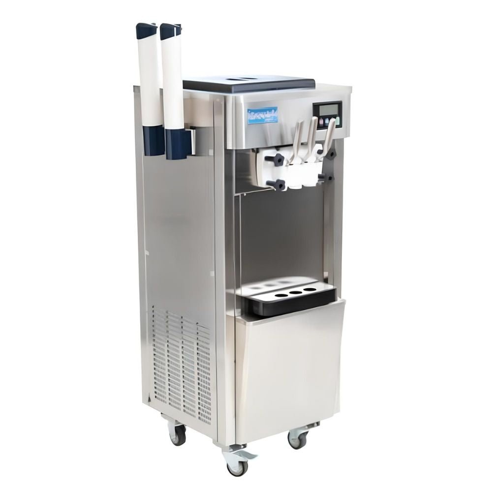 MIGSA BQL-825E | Máquina de Helado | Neveria Pasteleria Tiendas de autoservicio | Helado Suave | 200 a 240 Conos | 60 Gramos por Hora | 2 Sabores 1 Combinado | Dulces Colores Sabores Suavidad