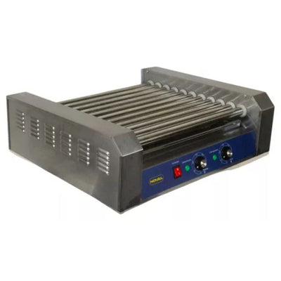 MAQUINA DE HOTDOGS NOVAL MHD-11 | Maquina de Hot Dogs | 11 Rodillos | Acero | Auto Servicio Comida Rapida Carne Pollo Tacos Hamburguesas Hot Dog Tacos Barbacoa Tacos Dorados Tortas Panini Restaurante Comedor Cocina Industriales Negocio Fonda Taqueria Cenaduria