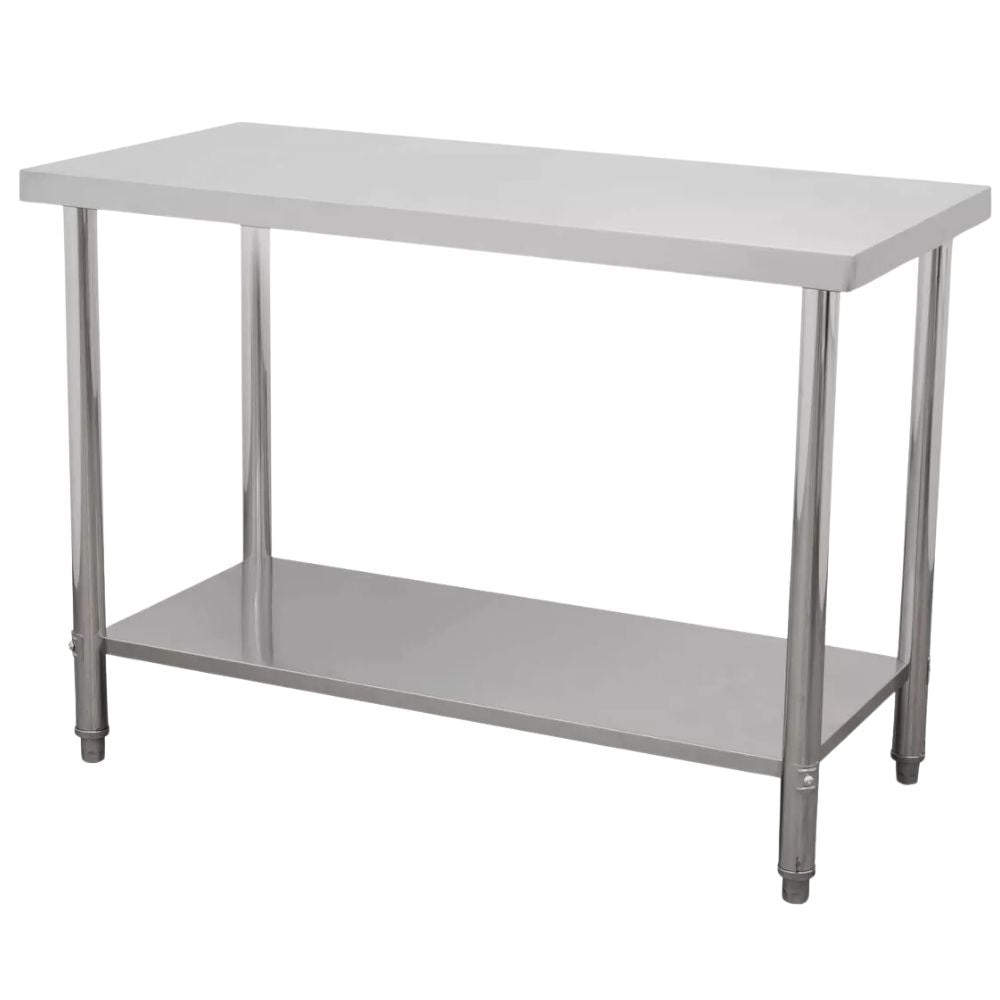 MESA KITCHENMAX STORE MLM1443458475 | Mesa Isla | Frente 146 cm | Acero Inoxidable | Restaurante Cafetería Bar