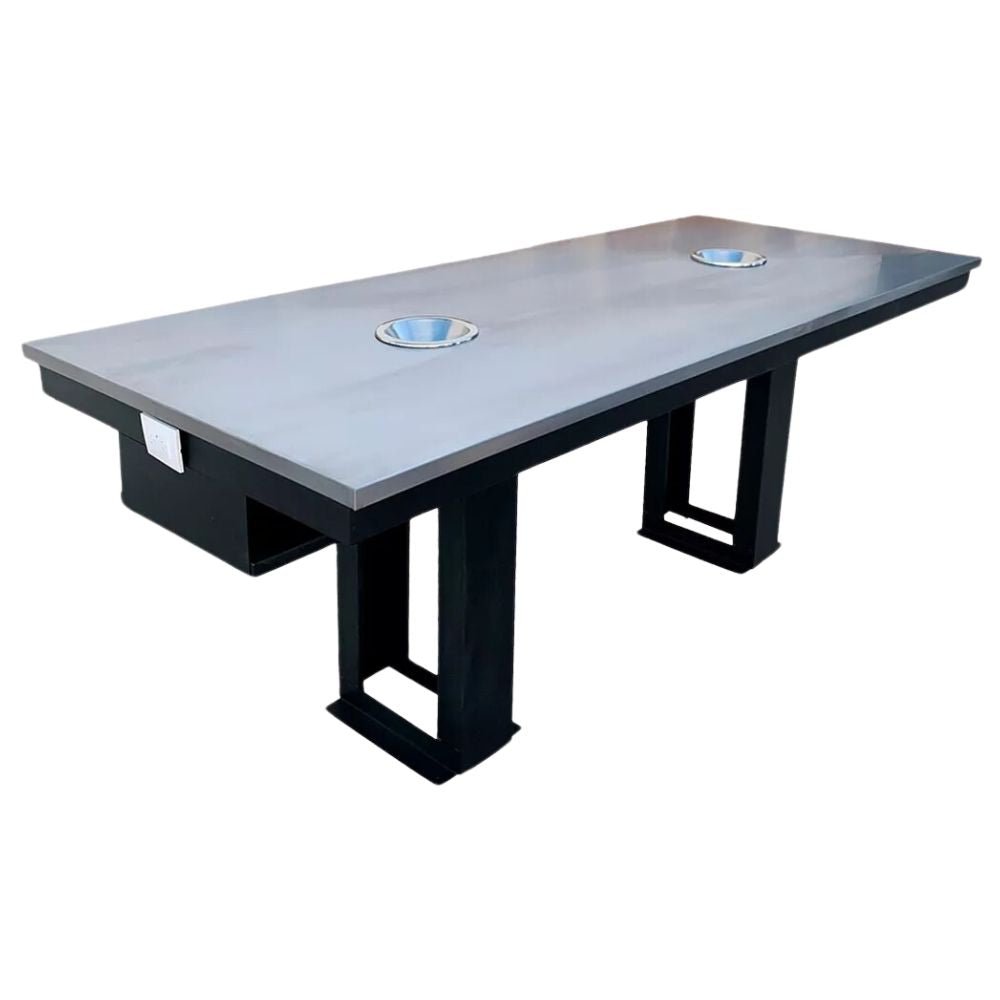 MESA MINDEJAL MLM1449895232 | Mesa Central de Laboratorio | Frente 240 cm | Laboratorio Superficie Resistente Fácil Limpieza Durabilidad Higiénica Anticorrosiva Uso Intensivo Multiusos Estabilidad Preparación De Alimentos Resistente Al Calor