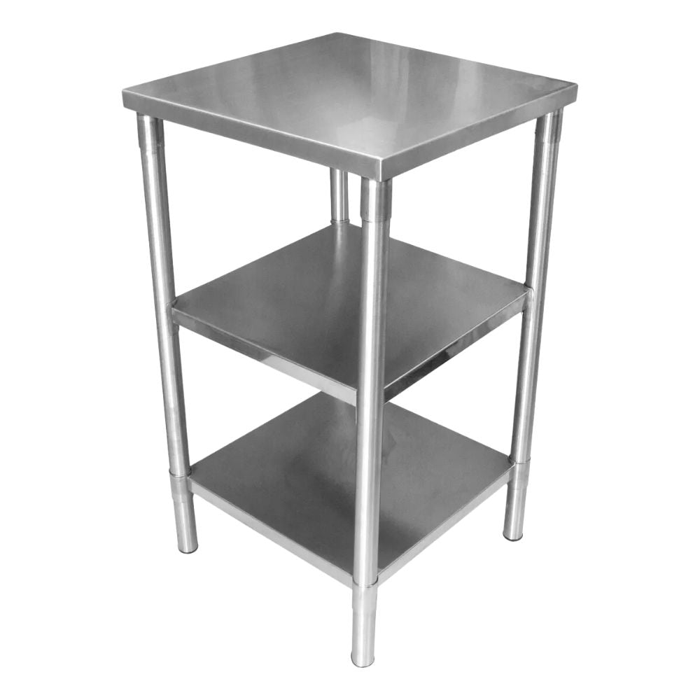 MESA KITCHENMAX STORE MLM1617538571 | Mesa de Trabajo con Entrepaño | Frente 50 cm | Acero Inoxidable | Restaurante Cafetería Bar