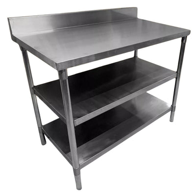 MESA MINDEJAL MLM1628951013 | Mesa a Pared | Acero Inoxidable | Frente 110 cm | Acero Inoxidable | Cocina Industrial Restaurante Bar Superficie Resistente Fácil Limpieza Durabilidad Higiénica Anticorrosiva Uso Intensivo Multiusos Estabilidad Preparación De Alimentos Resistente Al Calor