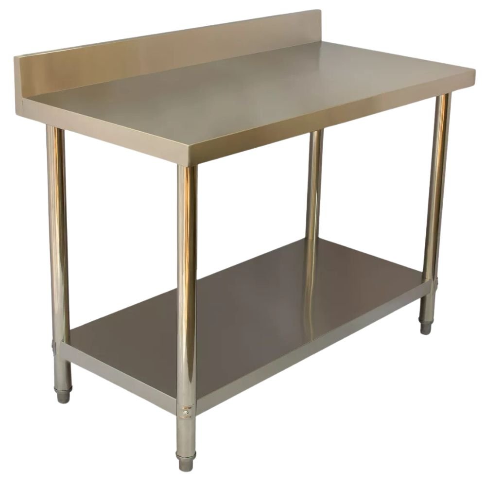 MESA KITCHENMAX STORE MLM1911738787 | Mesa a Pared | Acero Inoxidable | Frente 110 cm | Acero Inoxidable | Cocina Industrial Restaurante Bar