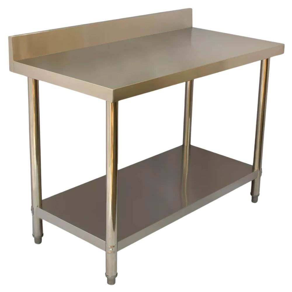 MESA KITCHENMAX STORE MLM2026707635 | Mesa a Pared | Acero Inoxidable | Frente 120 cm | Acero Inoxidable | Cocina Industrial Restaurante Bar