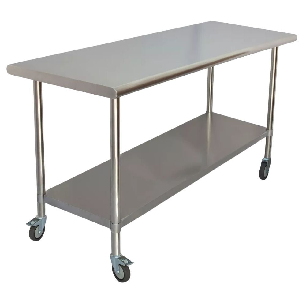 MESA KITCHENMAX STORE MLM2959976970 | Mesa en Isla con Ruedas | Acero Inoxidable | Cocina Industrial Restaurante Bar