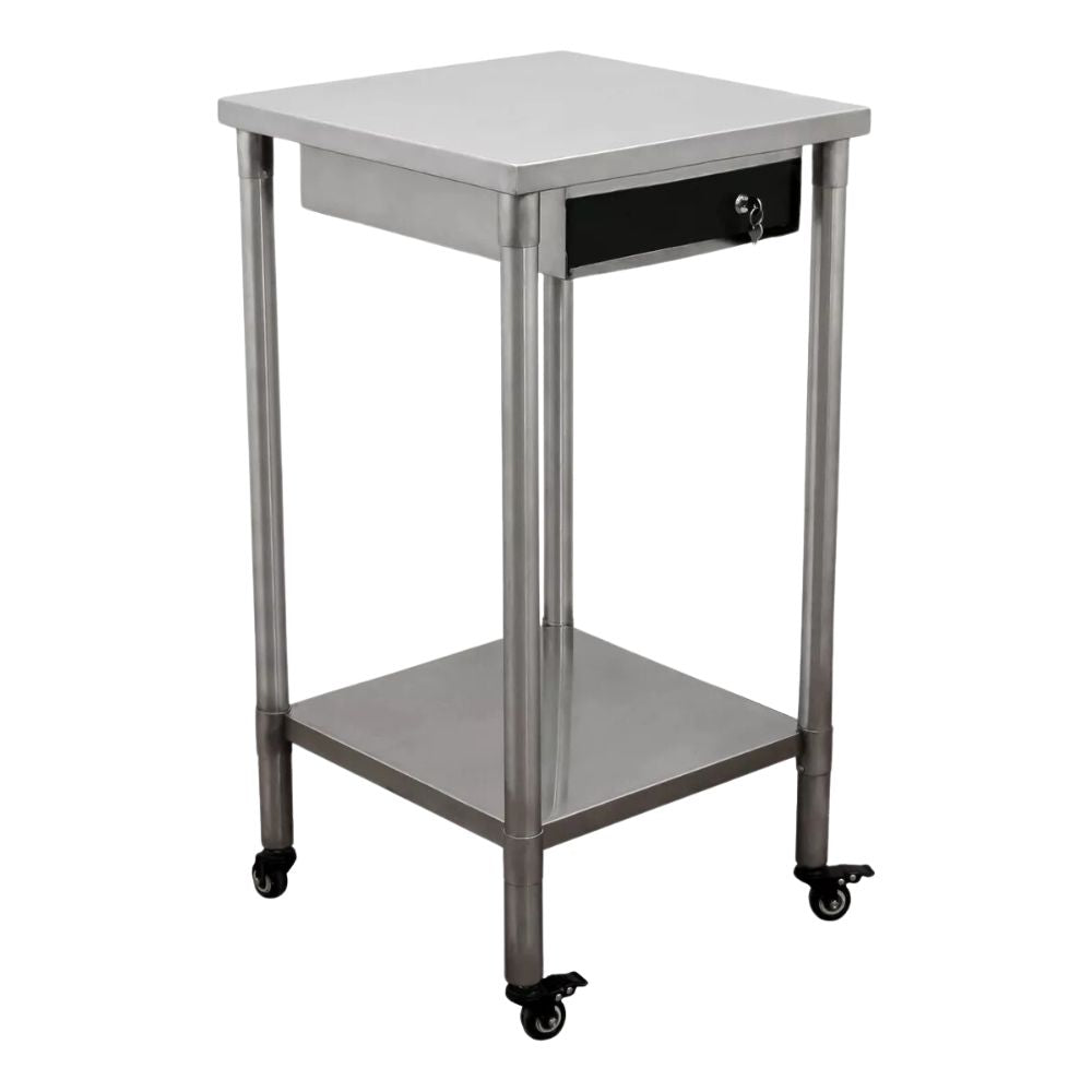 MESA KITCHENMAX STORE MLM3012090666 | Mesa de Cobro | Caja para Dinero | Rodajas | Acero Inoxidable | Restaurante Cafetería Bar