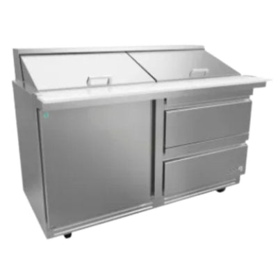 MESA REFRIGERADA ASBER APTM-60-24-D2 P HC 19111159 | Mesa De Preparación Con Refrigerante | Acero Inoxidable | 1 Puerta | 2 Cajones | Supermercados Pizzerías Restaurantes Cocinas Industriales Cafeterías Supermercado Guarniciones Comedores Industriales Cocinas Industriales Panadería Carnicería Preparación Sushi Postres Ensaladas Baguettes mesa de preparación refrigerada cocina industrial mobiliario para restaurantes mesa de preparación con insertos gastronorm acero inoxidable Cafetería.