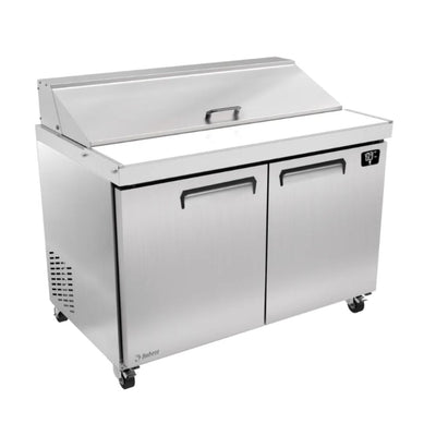 MESA DE PREPARACIÓN IMBERA 1028336SPT48 | Mesa De Preparación con refrigerante | 2 Puerta | Restaurante Bar Cafetería Guarniciones Comedores Industriales Cocinas Industriales Panadería Carnicería Preparación Sushi Postres Ensaladas Baguettes.
