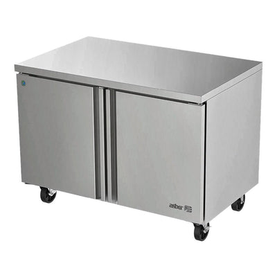 MESA REFRIGERADA ASBER AUTR-48 P HC | Mesa Bajo Mostrador | Acero Inoxidable | 2 Puertas Sólidas | Restaurante Cafetería Cocina Industrial | Mesa Refrigerada de Trabajo Mesa Fría Conservadora Bajo Barra Acero Inoxidable Refrigerar Conservar Ingredientes Restaurante Cafetería Cocina Industrial Bar Cremería