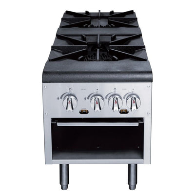 MIGSA AZL-2-MG | Estufón / Fogón | para Comales de Barro o Arcilla Cazuelas Grandes | 3 Quemadores Concéntricos || Gas | Acero | Buffets Restaurantes de Autoservicio Alimentos Gourmet Negocios Alimentos Tipo Fogón Uso Industrial