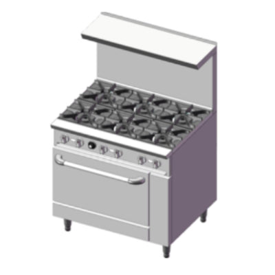 Migsa DCR36-6Q Estufa Comercial Gas 6 Quemadores Horno Cocinas Fondas Restaurantes Cenadurias Comedores Industriales Preparación de Alimentos Coccion. KitchenMax.Store. Envíos seguros a todo México. Cotiza hoy mismo.