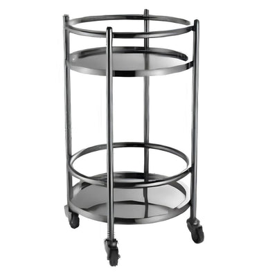 Migsa Qrc-2 Mesa Circular Apoyo 2 Niveles Restaurante Cafetería Hotel Transportar Alimentos.