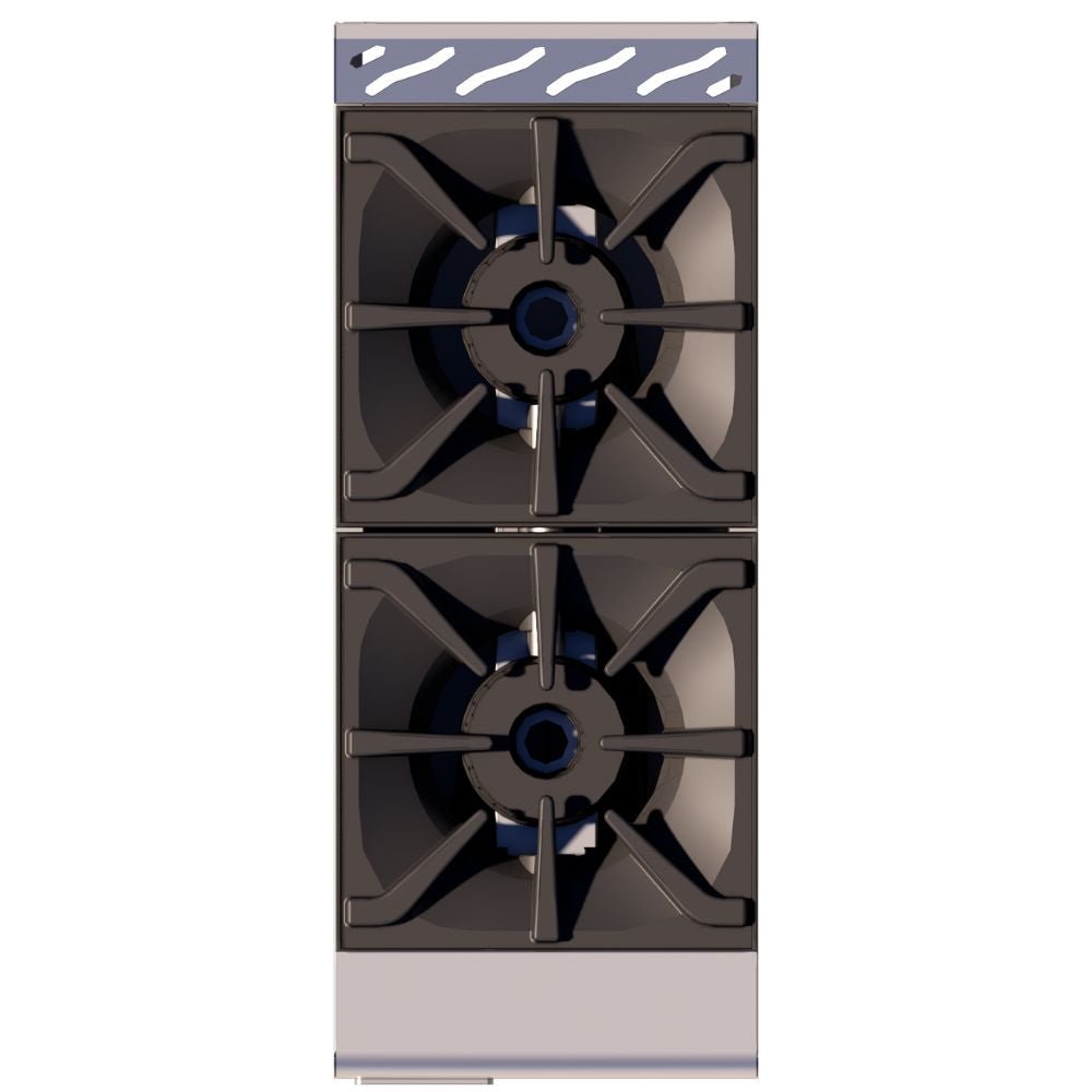 PARRILLA DELTA 1-2 V | Parrilla | Frente 30.5 cm | 2 Quemadores | Cafetería Restaurante Hotelería Cocinas Industriales Hospitales Hotelería Industrial Food Chef Emprende Comedores