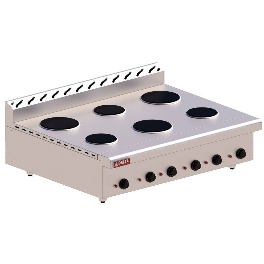 DELTA 3-6-E | Parrilla | Restaurante Bistro Local | 6 Quemadores | Eléctrico | Acero | Local comercial Plaza Hotel boutique Brunch Cafeteria Puesto comida Taquiza Bistro Buffet Catering Comedor insdustrial