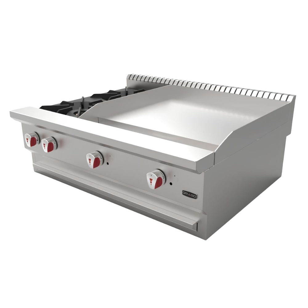 PARRILLA DRAGO CG-20PD | Parrilla 2 Quemadores Plancha | Gas | Acero Inoxidable | Restaurante Bistró Cocina Industrial Dark kitchen AYB Hotel Boutique Resort Brunch Cafetería Desayunos Comida económica Tianguis Puesto Tacos Garnachas Comedor industrial Puesto comida Taquiza Bistró Buffet Catering Comisariato Italiano Cafetería Bistró Canapés Taquiza Alitas Mariscos