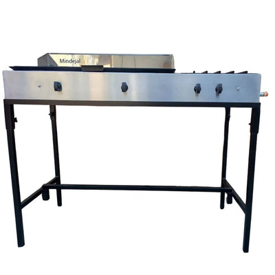 PARRILLA MINDEJAL MLM1599568982 | Parrilla Hornilla | Frente 120 cm | 2 Quemadores Plancha | Acero Inoxidable | Cocina Industrial Restaurante Comedores Industriales Cocina Cafetería Banquetes Fondas Zona de Comida Alimentos Cocinar Restaurantes Cocción