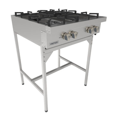PARRILLA PROTEK 1029221 PAP-4QGS | Parrilla a Gas | 4 Quemadores | Acero Inoxidable | Restaurante Cocina Industrial Fonda Bistró Cafetería Hospital Local Plaza comercial Dark Kitchen Parrilla Hospital Hotel Cafetería Puesto Bar Panadería Chocolatería