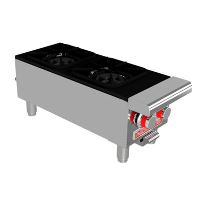 PARRILLA CORIAT PCV-2 DE MESA HD | Parrilla | 2 Quemadores | Gas | Lámina De Acero Inoxidable | Restaurante Hoteles Industrial