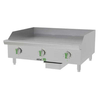 Plancha Asber Aetg E 36 Em, plancha eléctrica emerald line, en acero inoxidable.