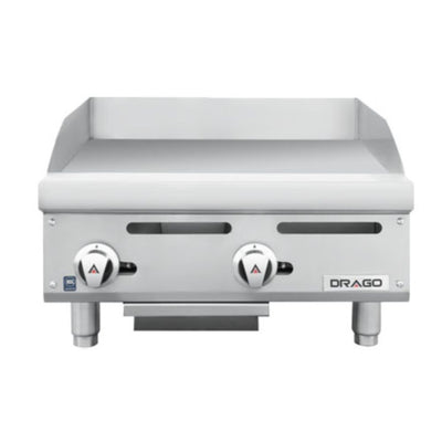 DRAGO PG-2 | Plancha | Comedor Industrial Restaurante Cafetería | 61 cm | Gas | Acero Inoxidable y Lamina Aluminizada | Lonchería Bufete Comedor Industrial Desayunos Restaurante Cafetería Local Comercial Comisariato Hotel