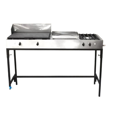 PLANCHA MINDEJAL MLM1605344333 | Plancha Comal y 2 Quemadores | Frente 140 cm | Acero Inoxidable | Cocina Industrial Restaurante Negocio Carne Pollo Tacos Hamburguesas Hot Dog Tacos Barbacoa Tacos Dorados Tortas Panini Restaurante Comedor Cocina Industriales Negocio Fonda Taqueria Cenaduria