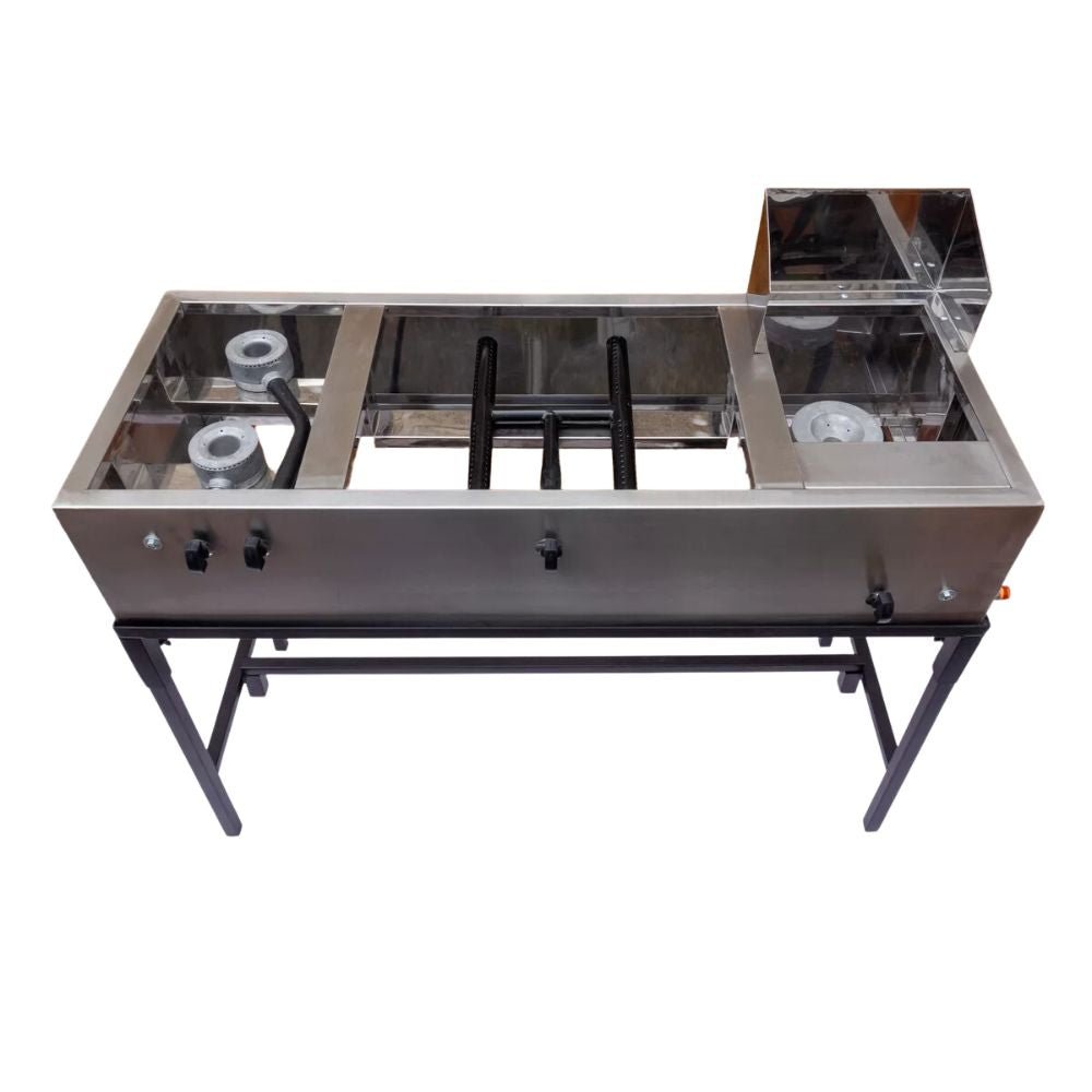 PLANCHA MINDEJAL MLM1823902054 | Plancha Parrilla Freidora | Frente 118 cm | Acero Inoxidable | Cocina Industrial Negocio Taquería Carne Pollo Tacos Hamburguesas Hot Dog Tacos Barbacoa Tacos Dorados Tortas Panini Restaurante Comedor Cocina Industriales Negocio Fonda Taqueria Cenaduria