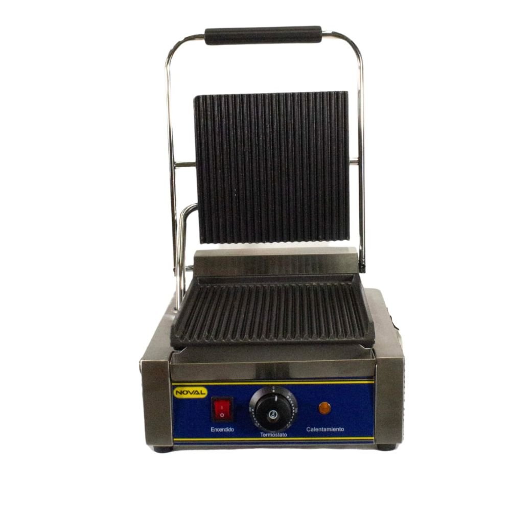 PLANCHA NOVAL PLG-300 | Plancha Panini | Doble Grill | Cafetería Establecimiento Comida Sandwiches Paninis Tostar Calentar Pan Tostadas Calientes Crujientes Prensa Cocina Restaurantes Cafetería Establecimiento Comida Comida Rapida Bares Panaderias