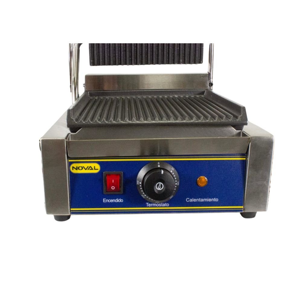 PLANCHA NOVAL PLG-300 | Plancha Panini | Doble Grill | Cafetería Establecimiento Comida Sandwiches Paninis Tostar Calentar Pan Tostadas Calientes Crujientes Prensa Cocina Restaurantes Cafetería Establecimiento Comida Comida Rapida Bares Panaderias
